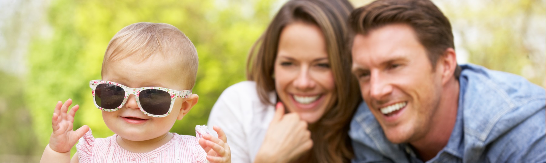 Family with baby for personal insurance